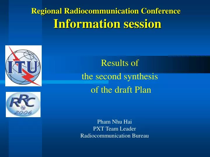 regional radiocommunication conference information session