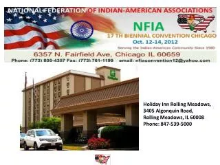 Holiday Inn Rolling Meadows, 3405 Algonquin Road, Rolling Meadows, IL 60008 Phone: 847-539-5000