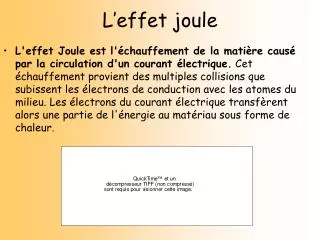 l effet joule