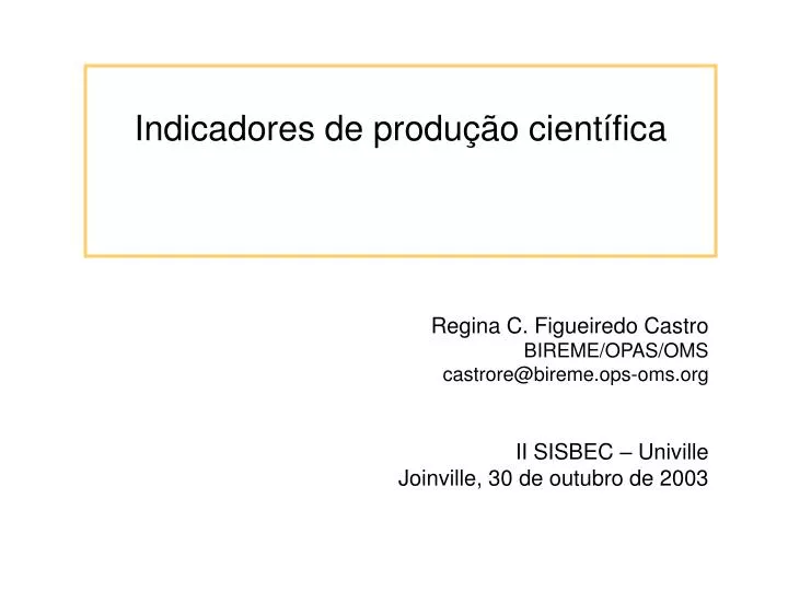 indicadores de produ o cient fica