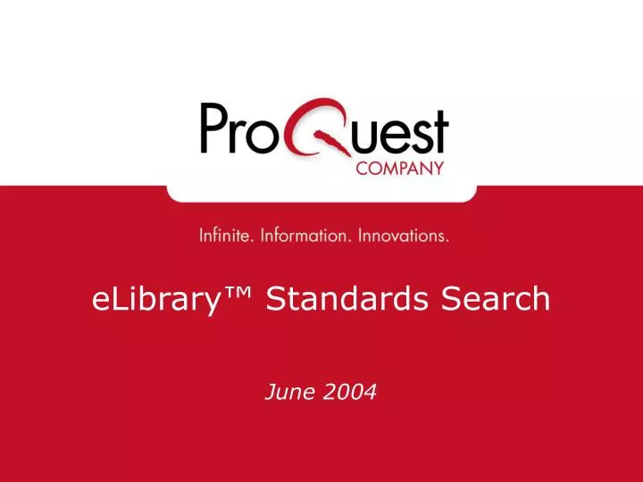 elibrary standards search