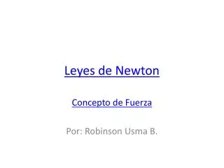 leyes de newton