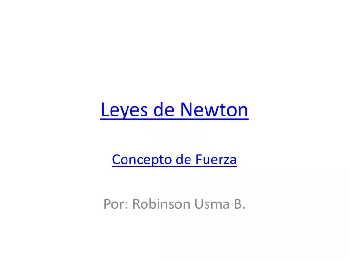 leyes de newton