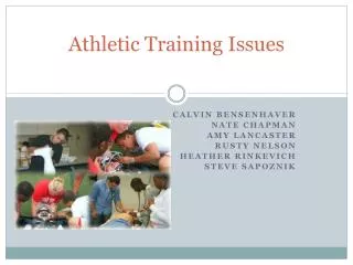 Athletic Training Issues