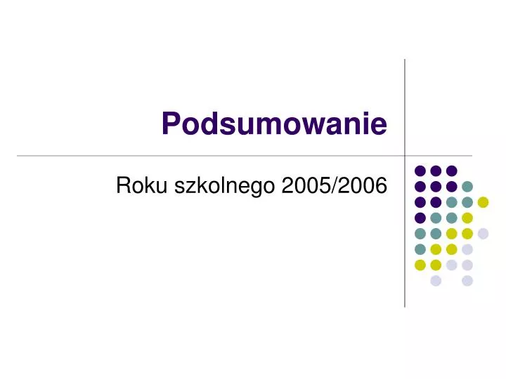 podsumowanie