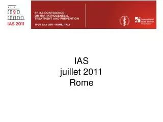ias juillet 2011 rome