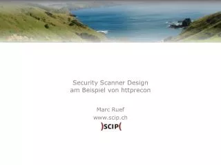 security scanner design am beispiel von httprecon