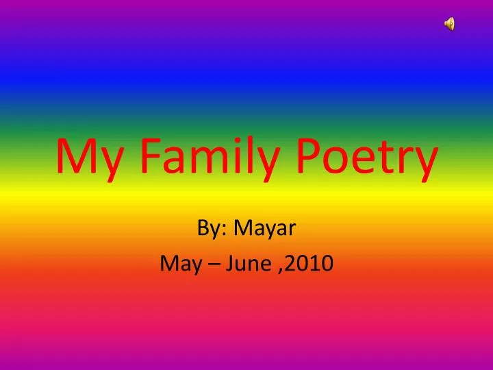 my family poetry