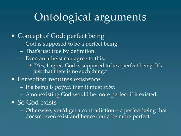 ontological arguments