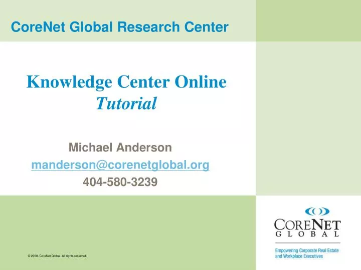 knowledge center online tutorial