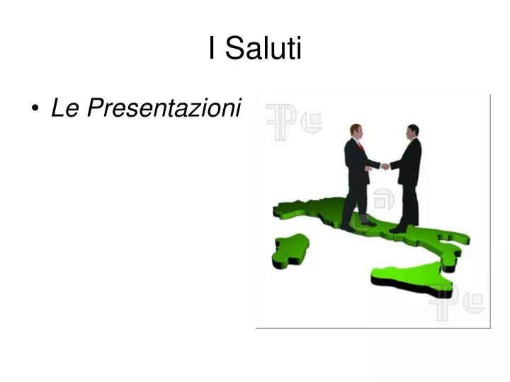 i saluti