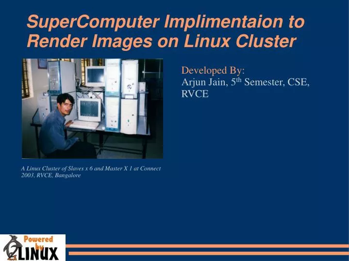 supercomputer implimentaion to render images on linux cluster