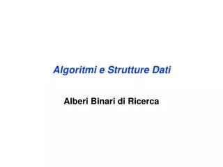algoritmi e strutture dati