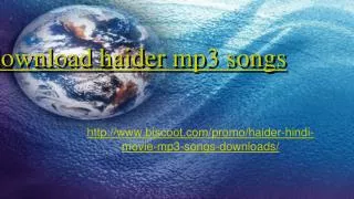 haider songs online
