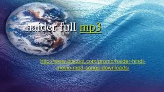 haider mp3 songs download