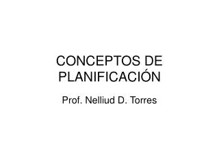 conceptos de planificaci n