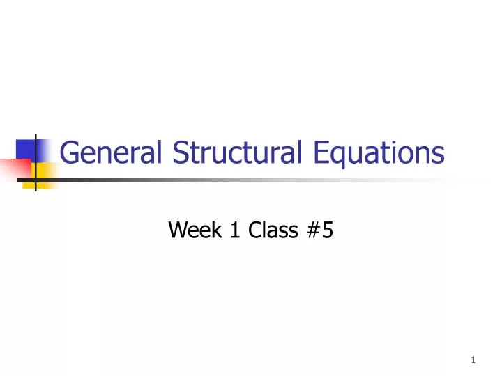 general structural equations