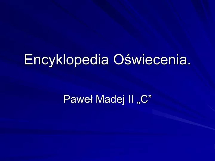 encyklopedia o wiecenia