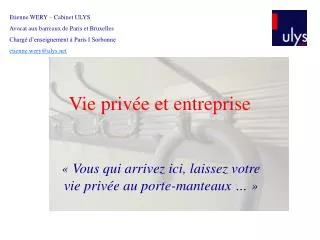 vie priv e et entreprise