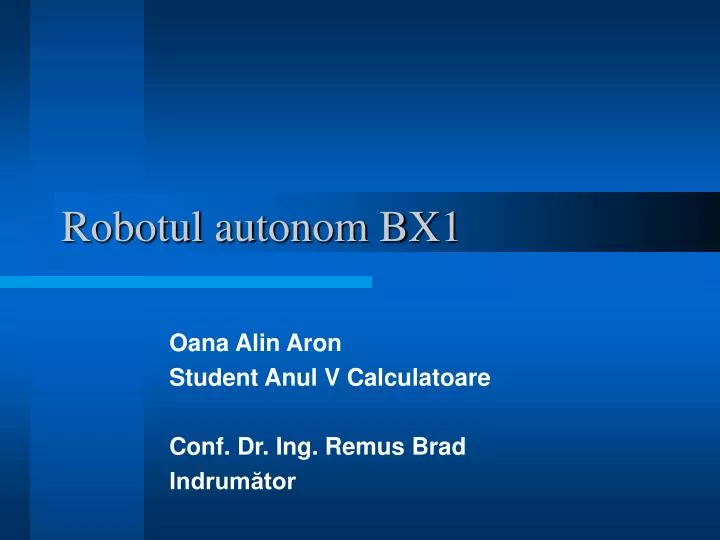 robotul autonom bx1