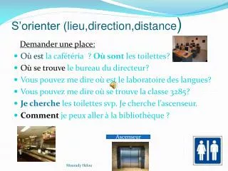 s orienter lieu direction distance