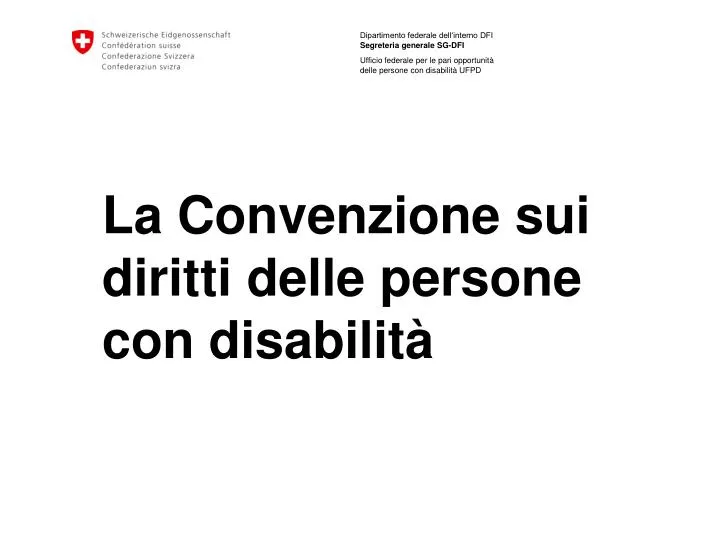 la convenzione sui diritti delle persone con disabilit