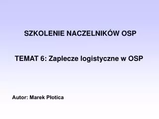 szkolenie naczelnik w osp
