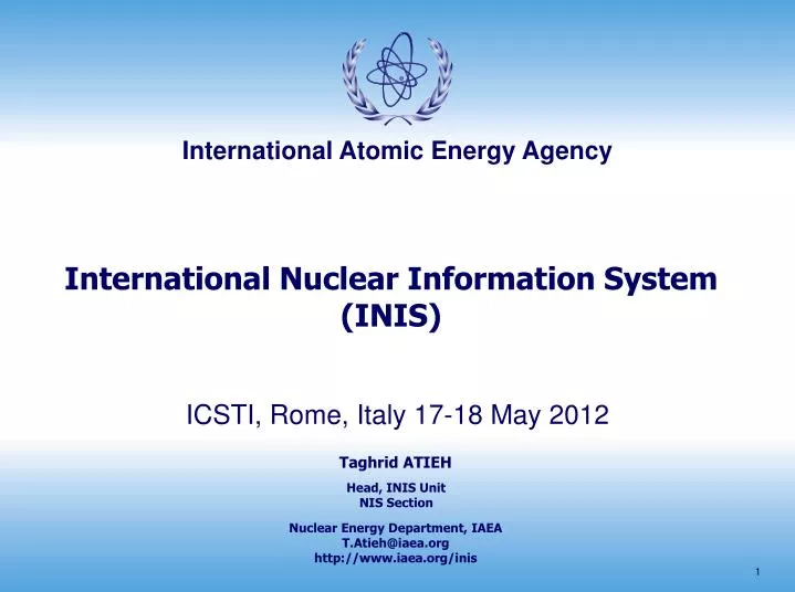international nuclear information system inis