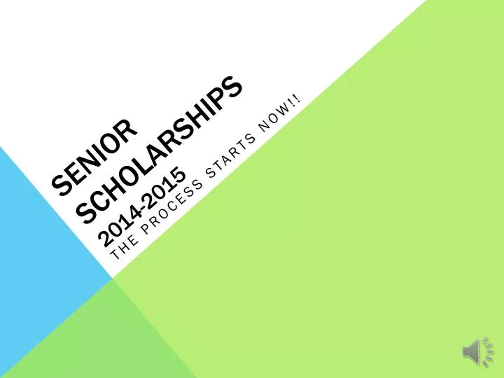 senior scholarships 2014 2015
