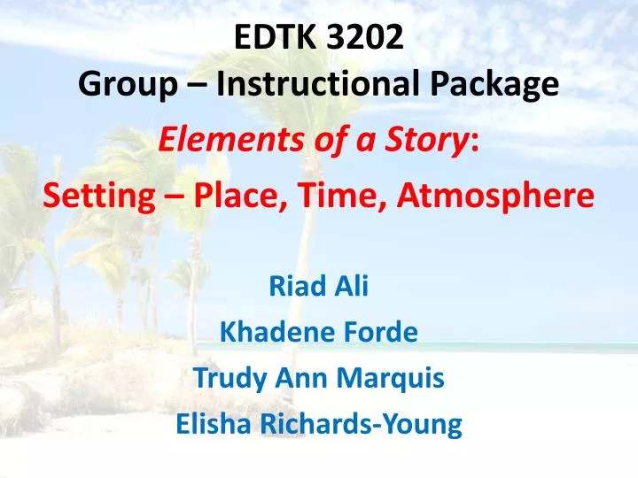 edtk 3202 group instructional package