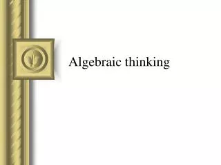 Algebraic thinking