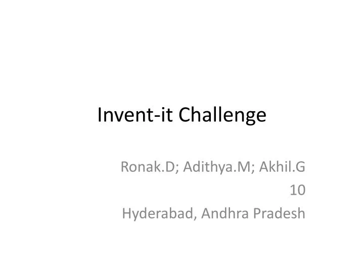 invent it challenge