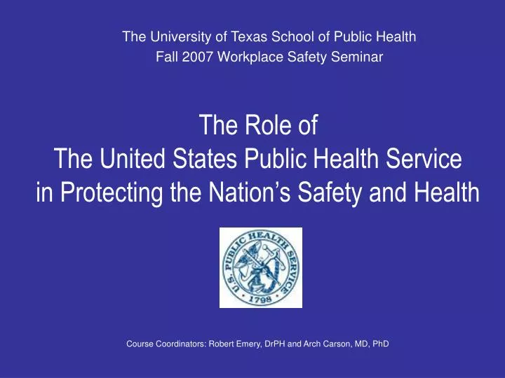 the role of the united states public health service in protecting the nation s safety and health