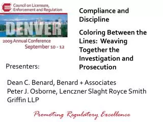 Compliance and Discipline