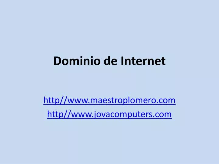 dominio de internet