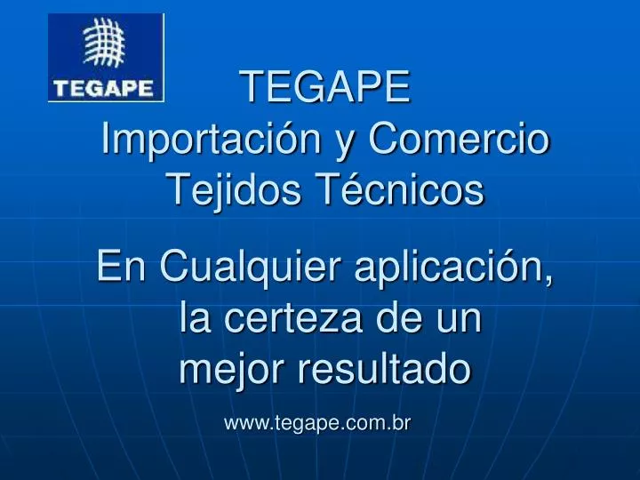 tegape importaci n y comercio tejidos t cnicos