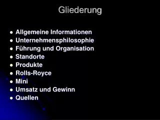 gliederung