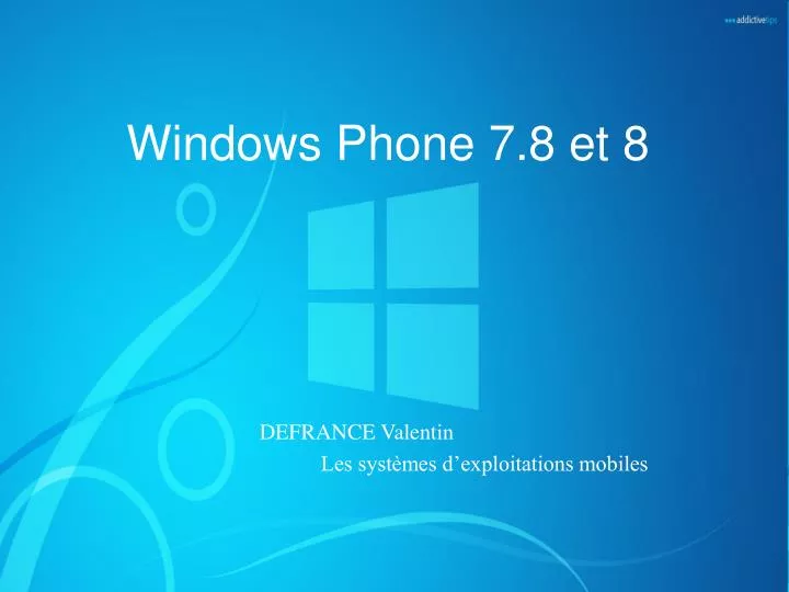 windows phone 7 8 et 8