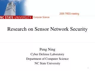Research on Sensor Network Security