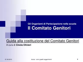 gli organismi di partecipazione nella scuola il comitato genitori