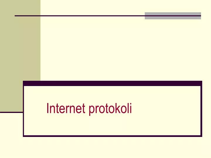 internet protokoli