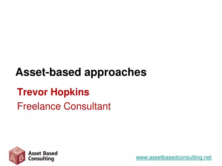 asset based approaches