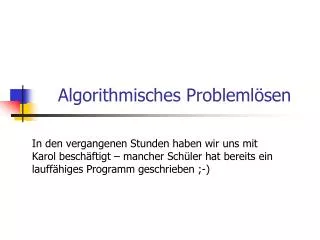 algorithmisches probleml sen