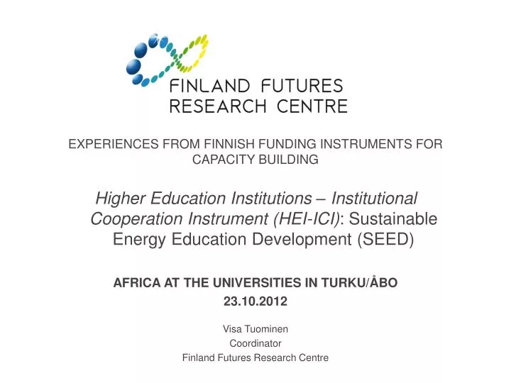 experiences from finnish funding instruments for capacity building