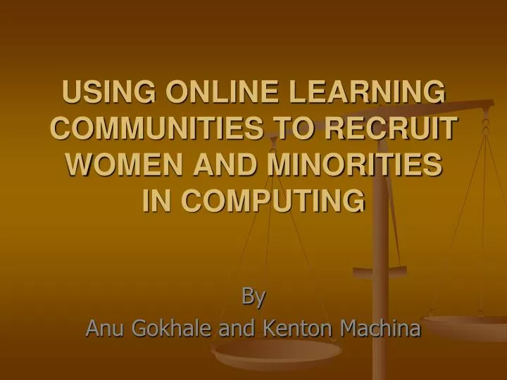 using online learning communities to recruit women and minorities in computing