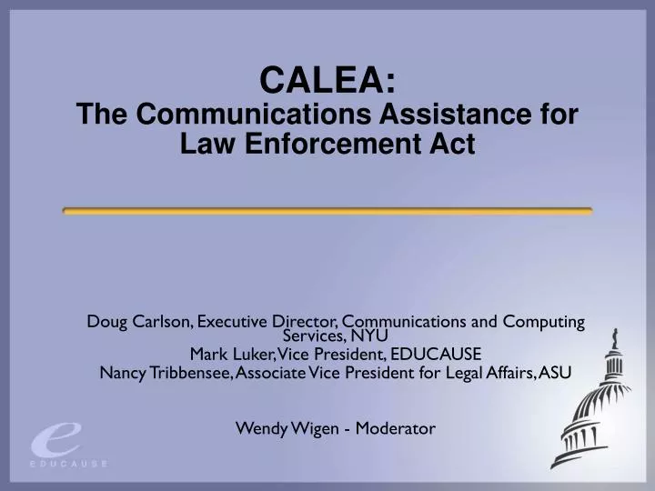 calea the communications assistance for law enforcement act