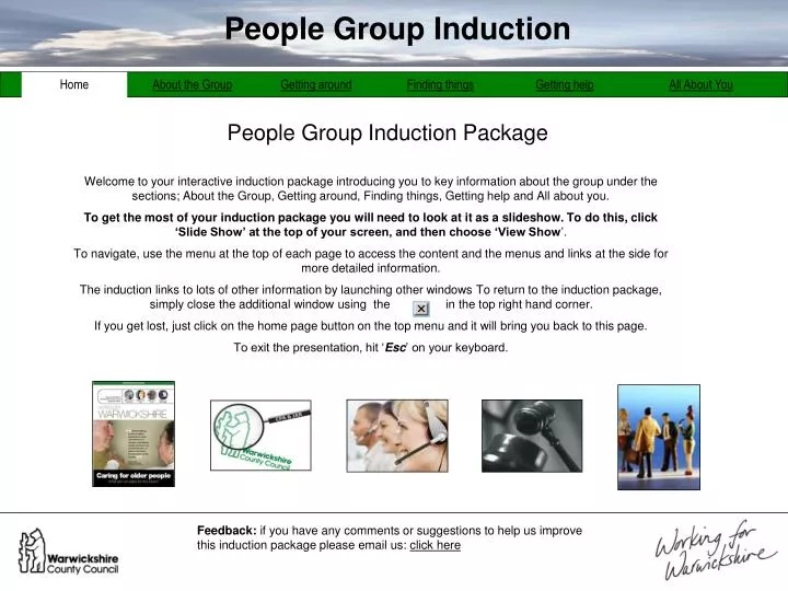 people group induction package