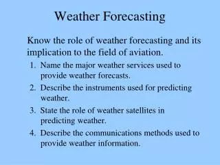 Weather Forecasting