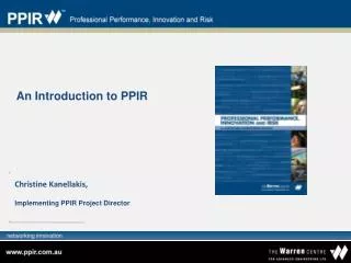 An Introduction to PPIR