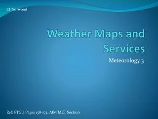 Weather Maps and Services